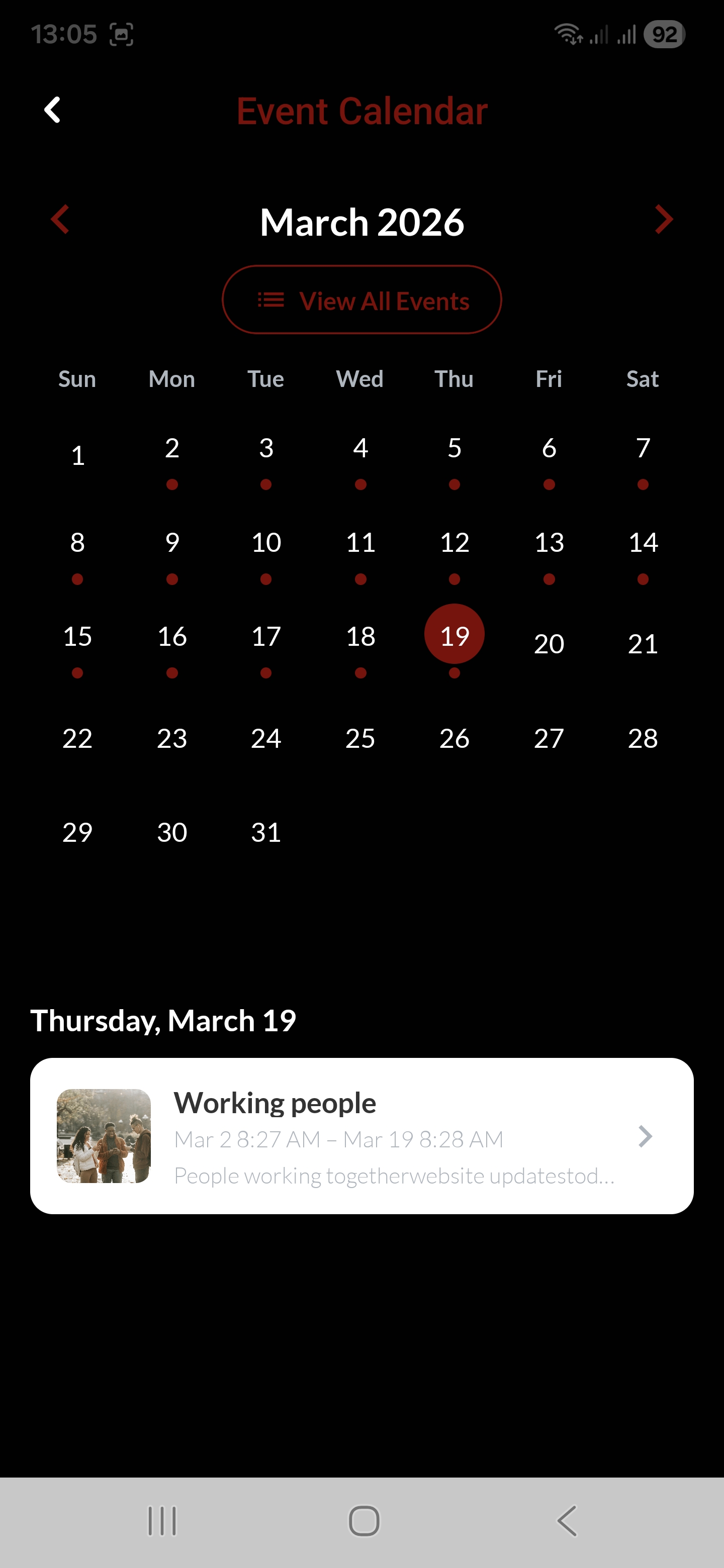 Moments, updates, and activity keep the venue feeling alive.