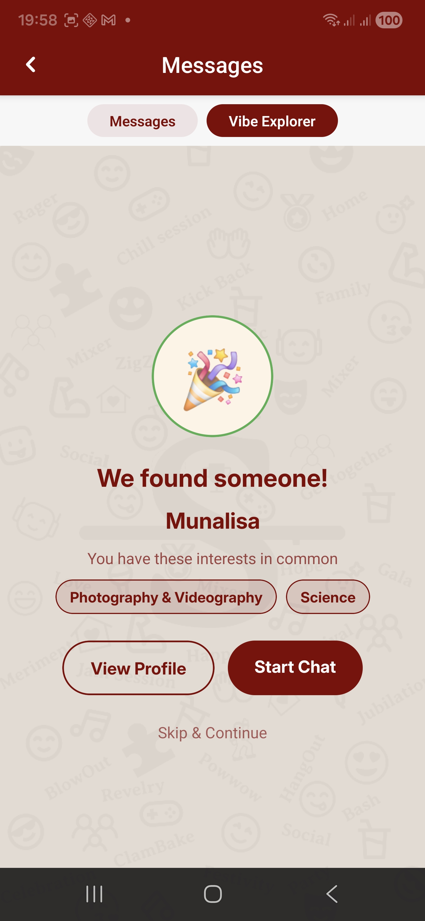 Turn shared interests into instant conversation starters.